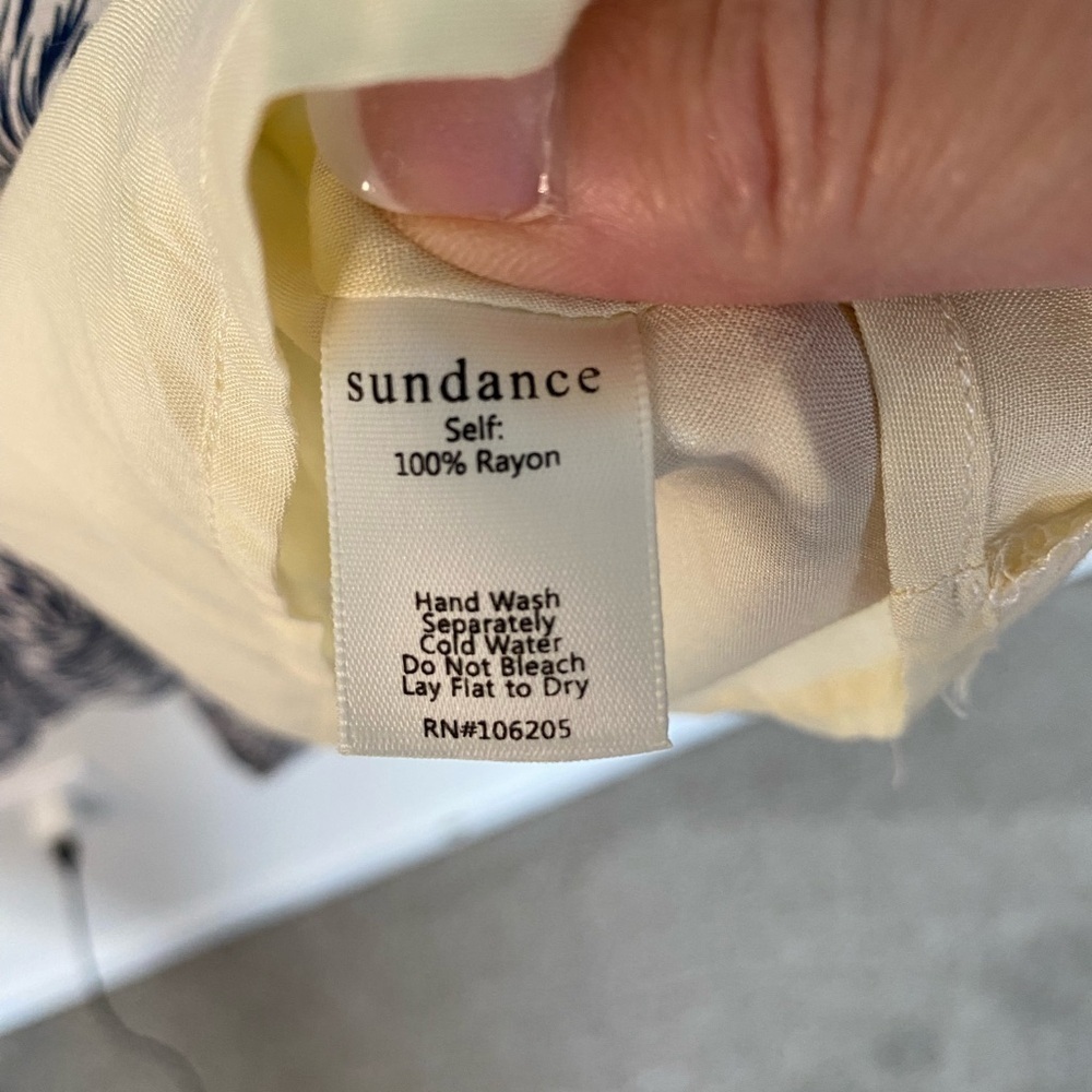 Sundance Womens Dress Size Small Blue And White Floral Tiered Crochet Boho Beach - Picture 10 of 10